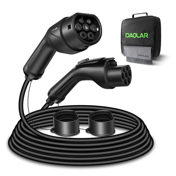 Daolar 7M EV Charging Extension Cable for Type 2 EV Chargers and EV Charging Stations, Wallbox Extension Cable with handbag