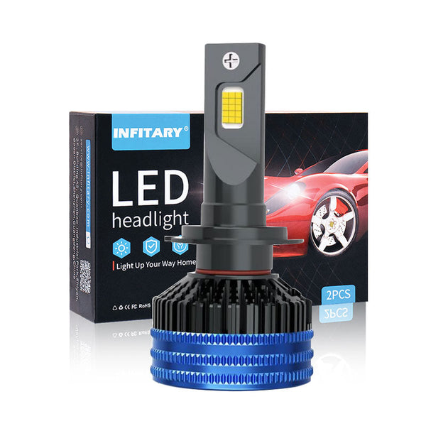 Daolar H7 / H11 / 9005 / 9006 LED Headlight Bulb White 6000K, 12V, Plug and Play Car Light Bulbs, pack of 2