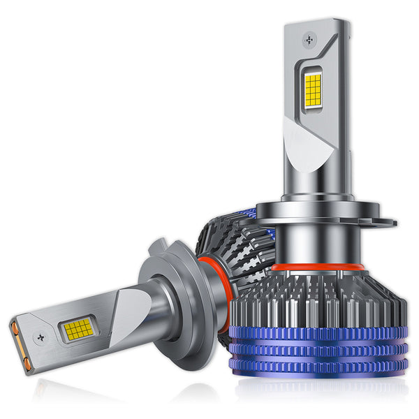 Daolar H7 LED Xenon Bulbs, 130W 27000LM Super Bright Headlight Bulb, Dual Heat Pipe Cooling, CANBUS Error Free for H4 H7 H11 9005 9006