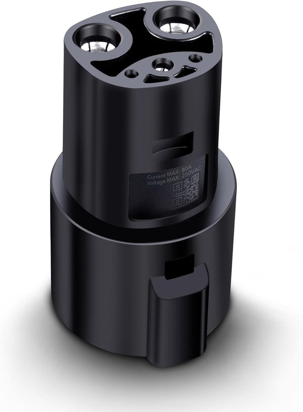Daolar J1772 to Tesla Charger Adapter, Max 80A 250V Fast Charging for Tesla Model 3/Y/X/S with Safety Certified Charger Connecting Charging Adapter, SAE J1772 EV Adapter for Tesla Cars Only